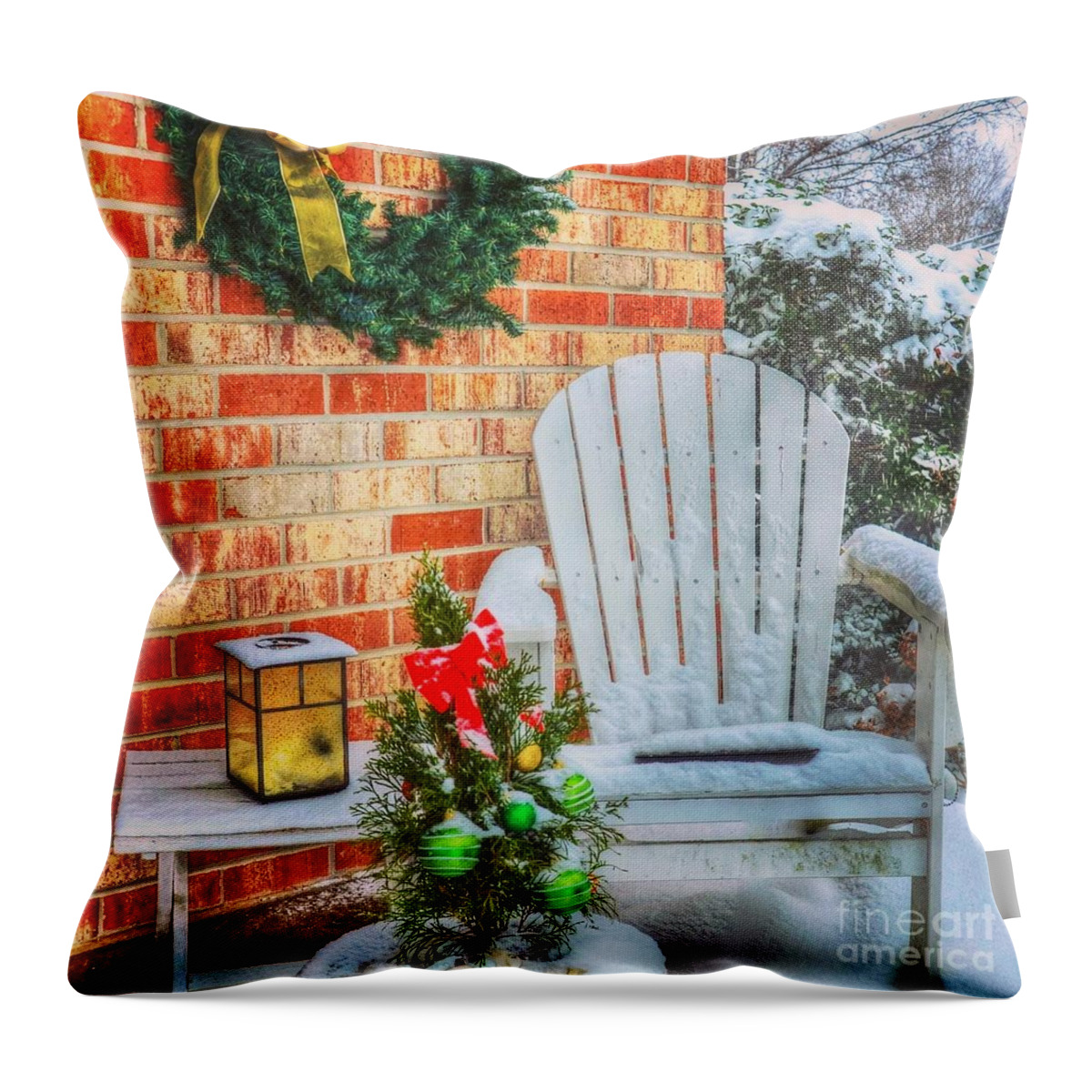 Christmas Cards Throw Pillow featuring the photograph Happy Holidays by Debbi Granruth
