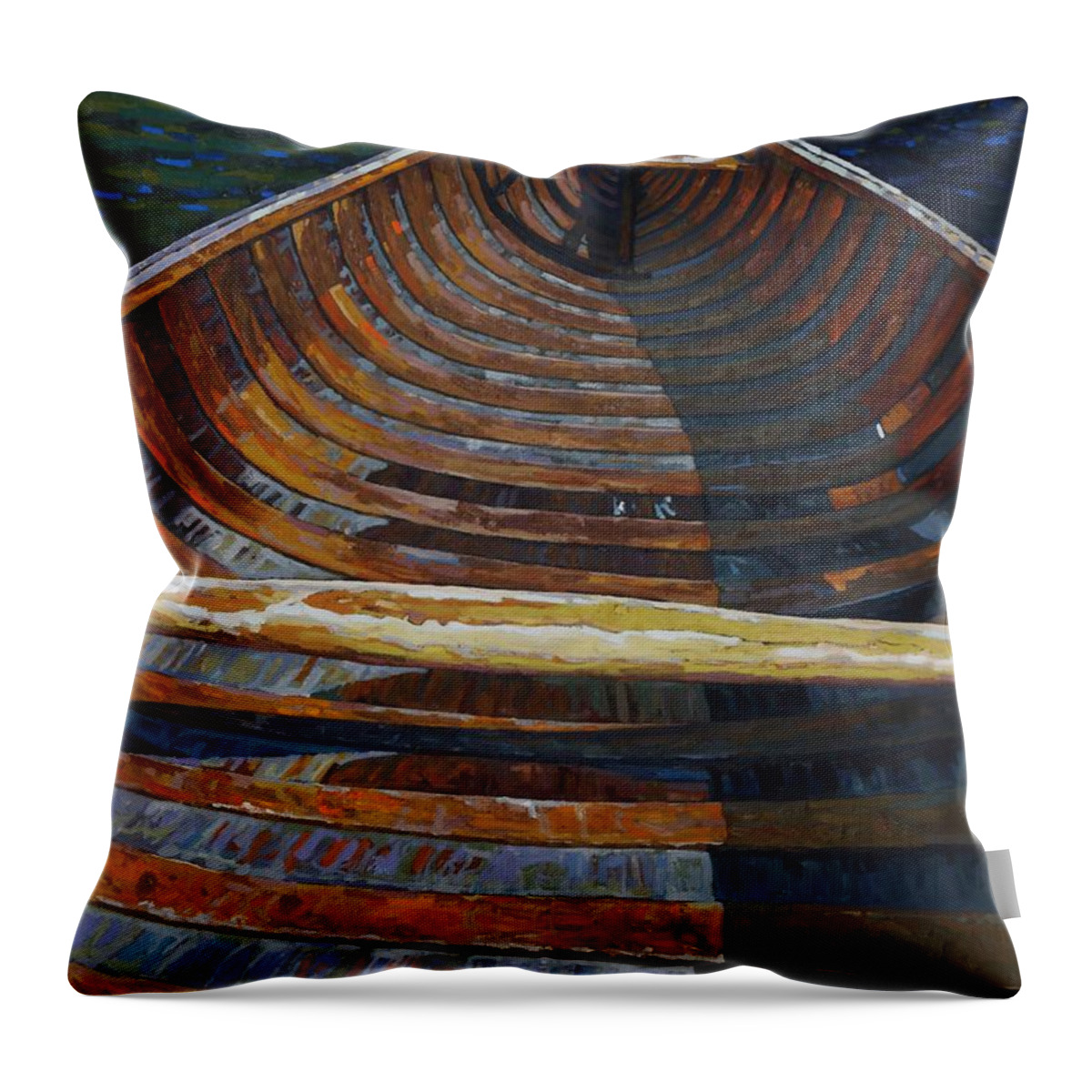 2070 Throw Pillow featuring the painting Happy Place by Phil Chadwick