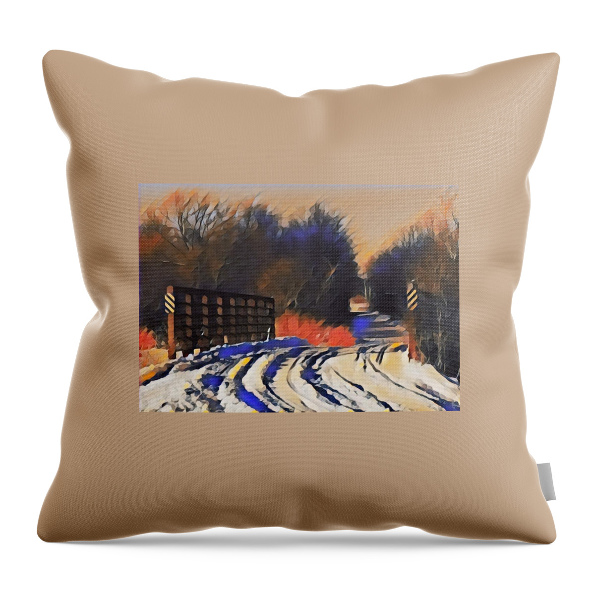 Bridge Throw Pillow featuring the photograph Happy Trails by Kimberly Woyak