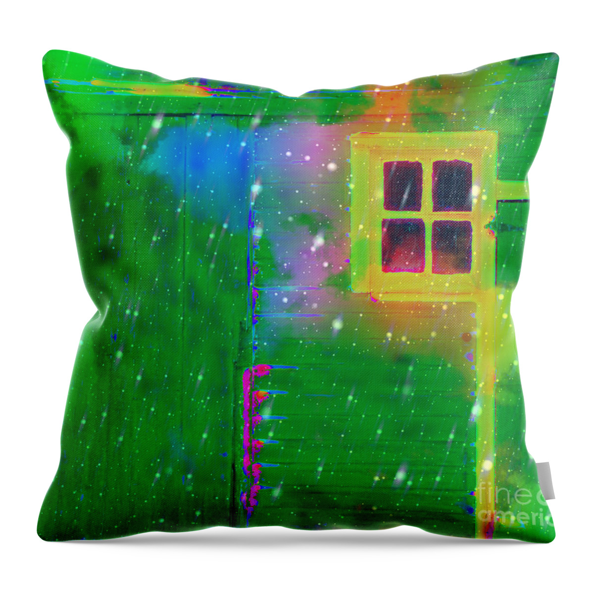 Door Throw Pillow featuring the photograph Happy Window by Julie Lueders 