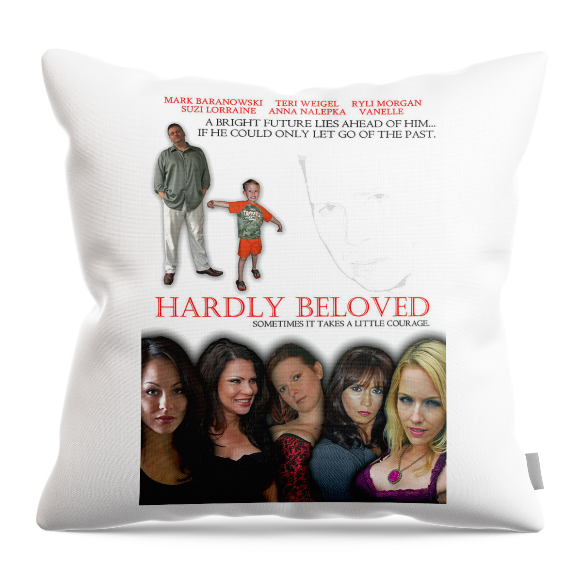 Movie Throw Pillow featuring the digital art Hardly Beloved Poster by Mark Baranowski