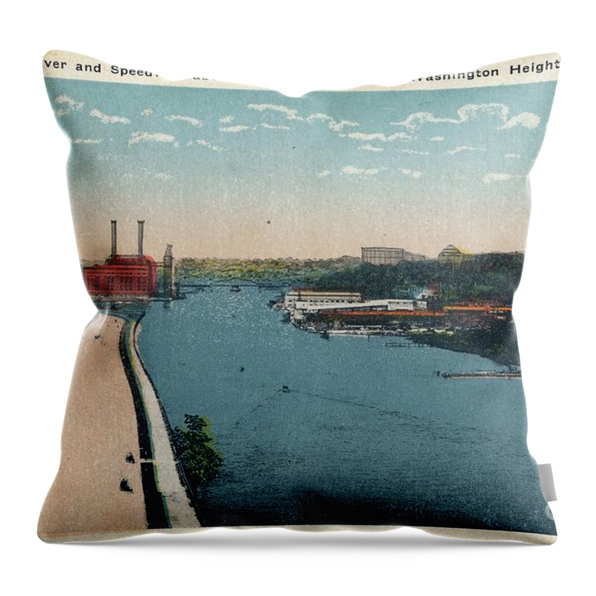 Harlem River Throw Pillow featuring the photograph Harlem River Speedway by Cole Thompson