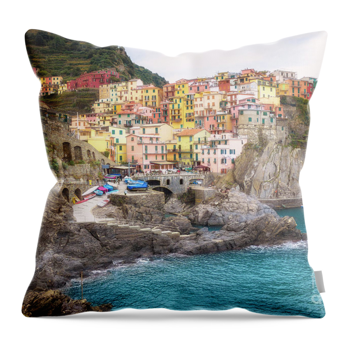 Cinque Terre Throw Pillow featuring the photograph Harmony by Becqi Sherman