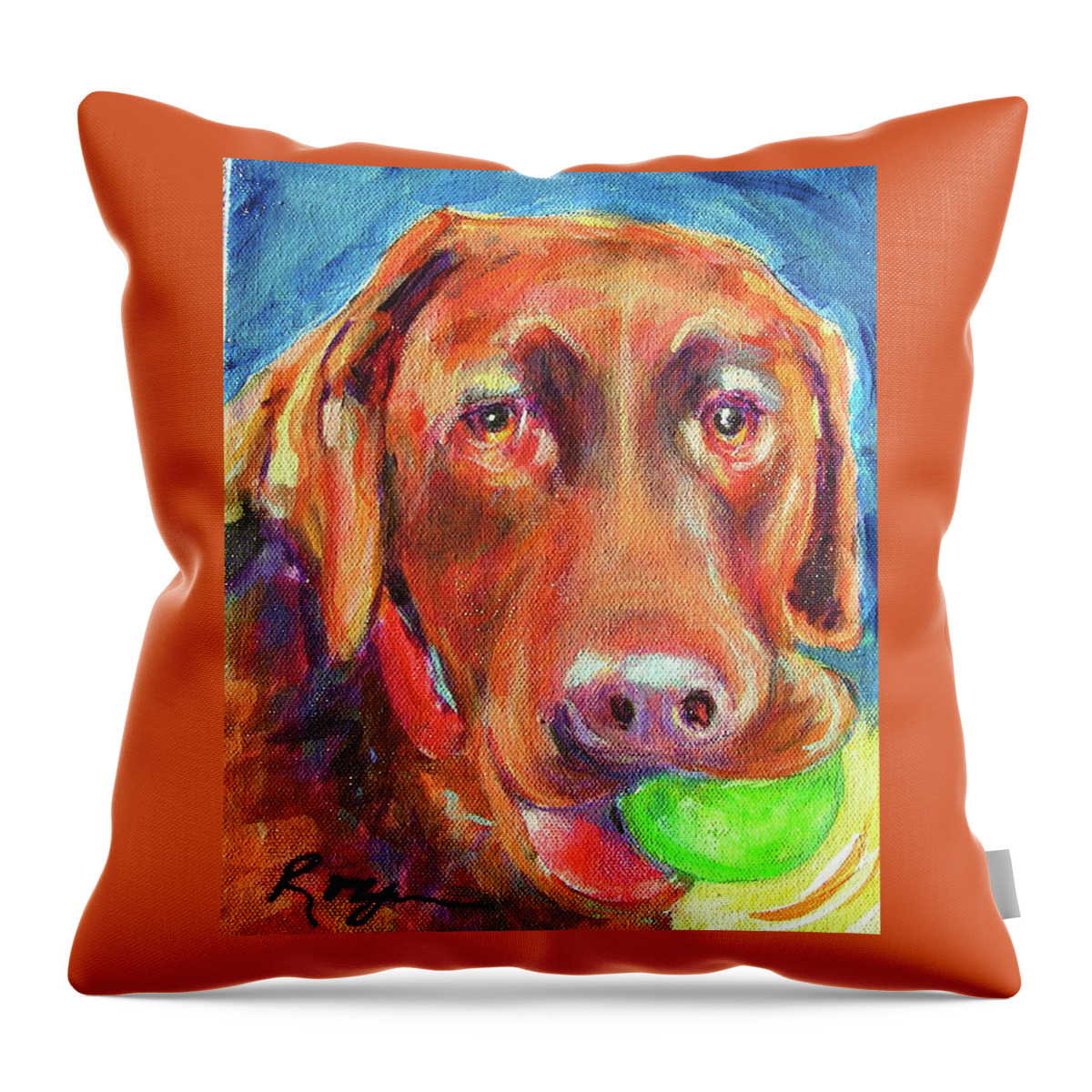  Throw Pillow featuring the painting Harper by Judy Rogan