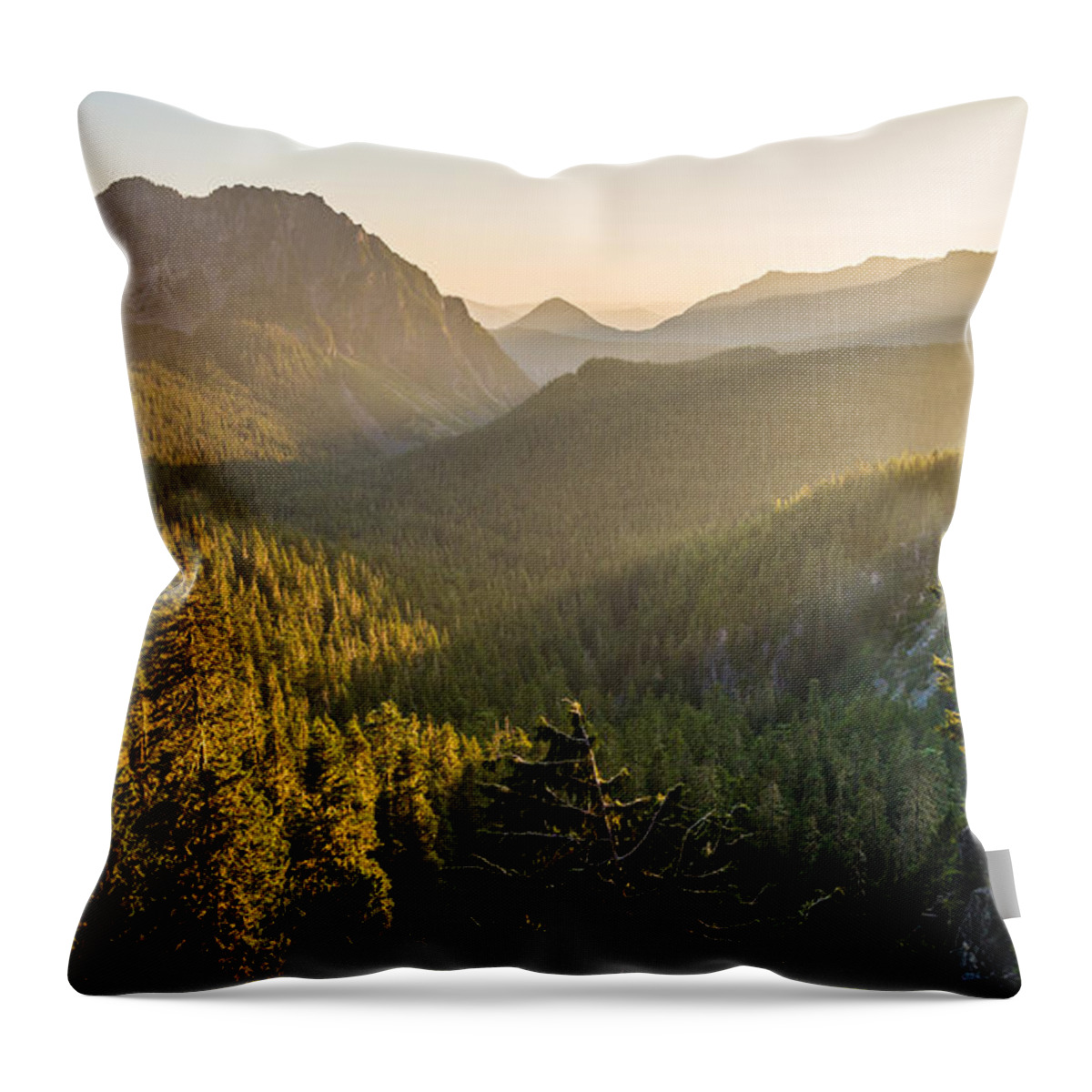 Sunset Throw Pillow featuring the photograph Harsh Light by Kristopher Schoenleber