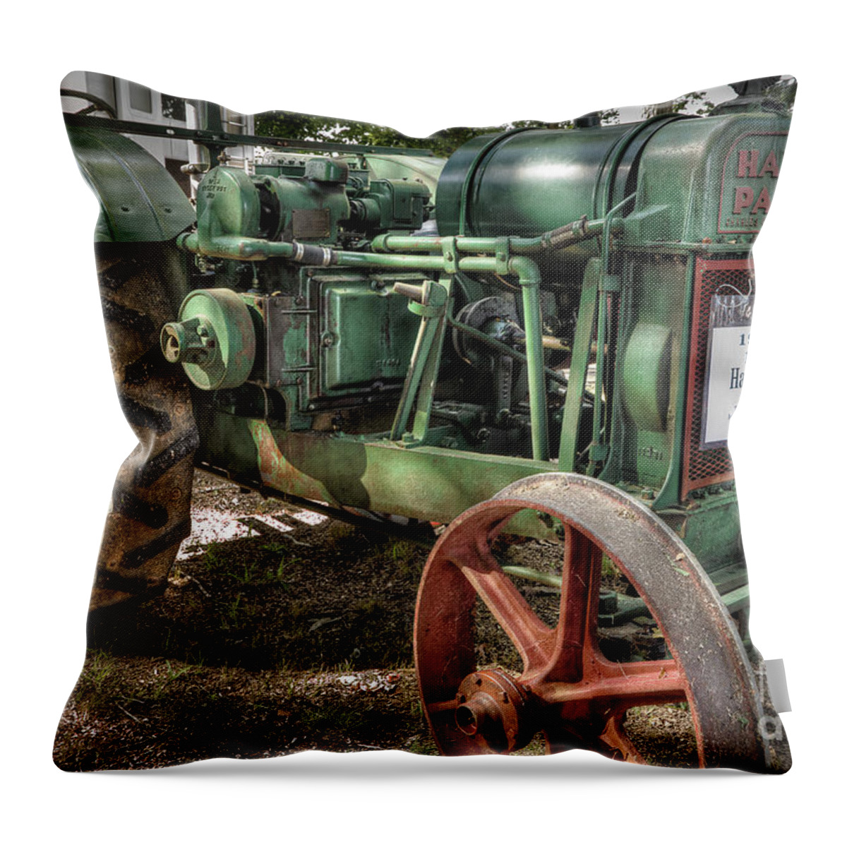 Tractor Throw Pillow featuring the photograph Hart Parr by Mike Eingle