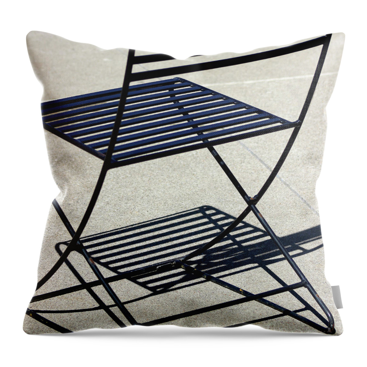 Abstract Throw Pillow featuring the photograph Have a Seat by Karen Adams