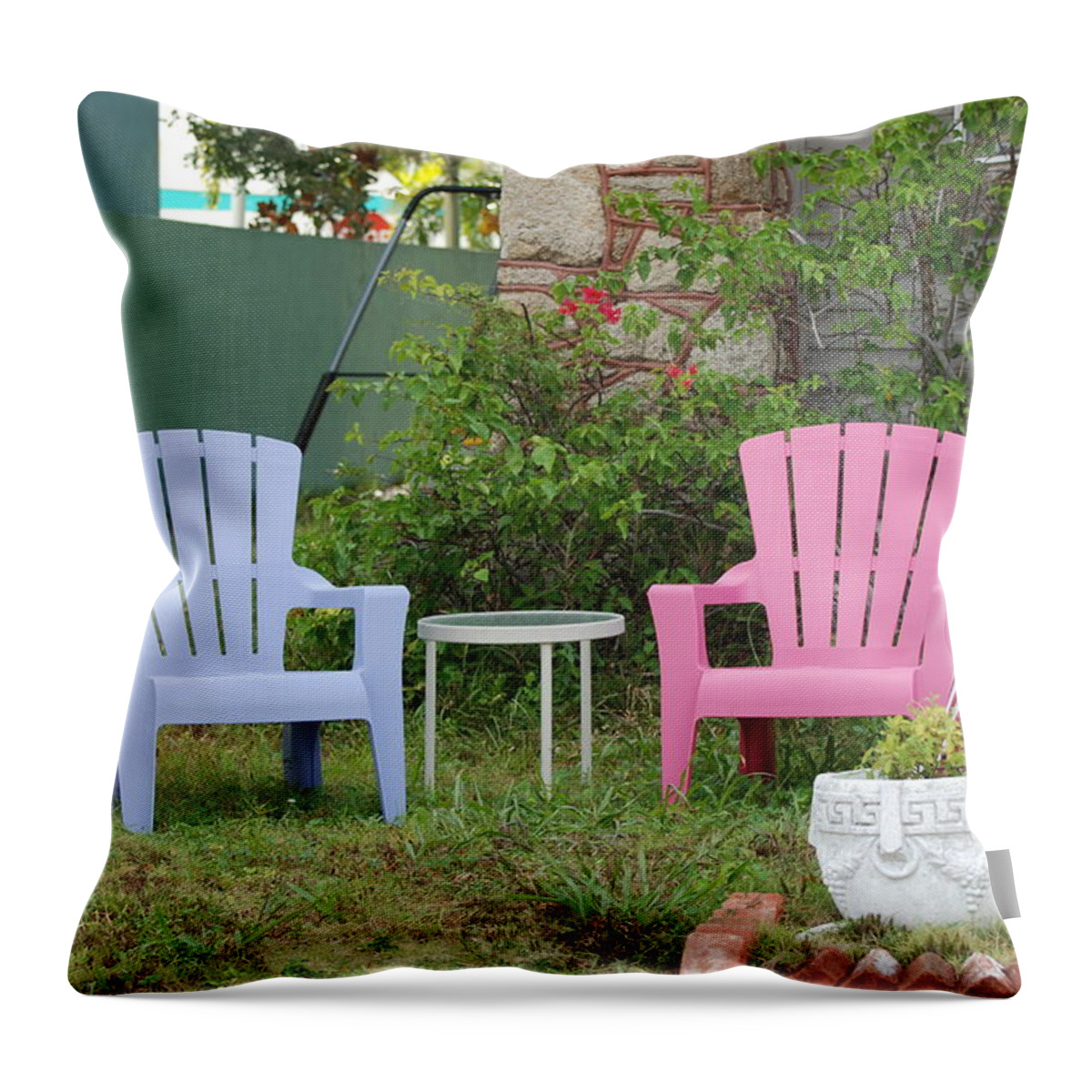 Art Deco Throw Pillow featuring the photograph Have A Seat by Rob Hans