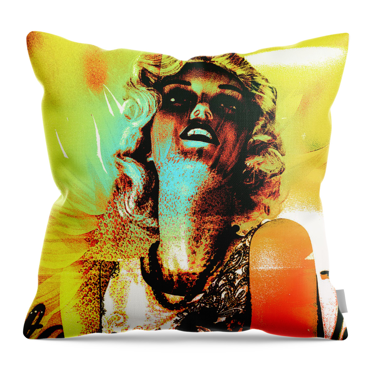 Woman Throw Pillow featuring the digital art Having fun by Gabi Hampe