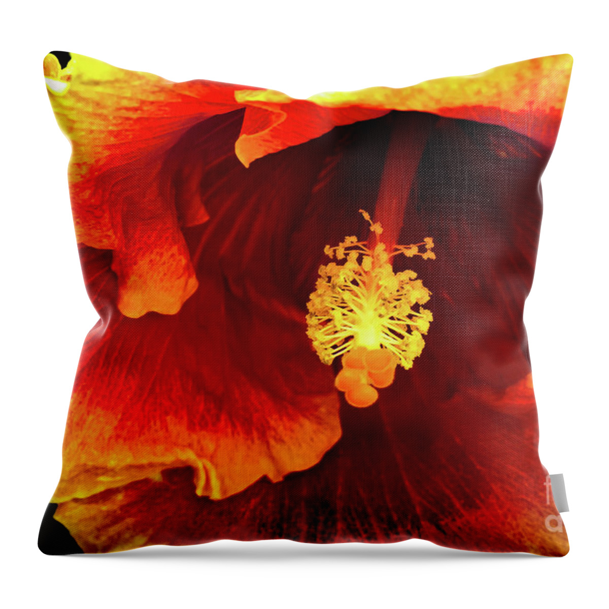 Floral Throw Pillow featuring the digital art Hawaii dreamin by Deb Nakano
