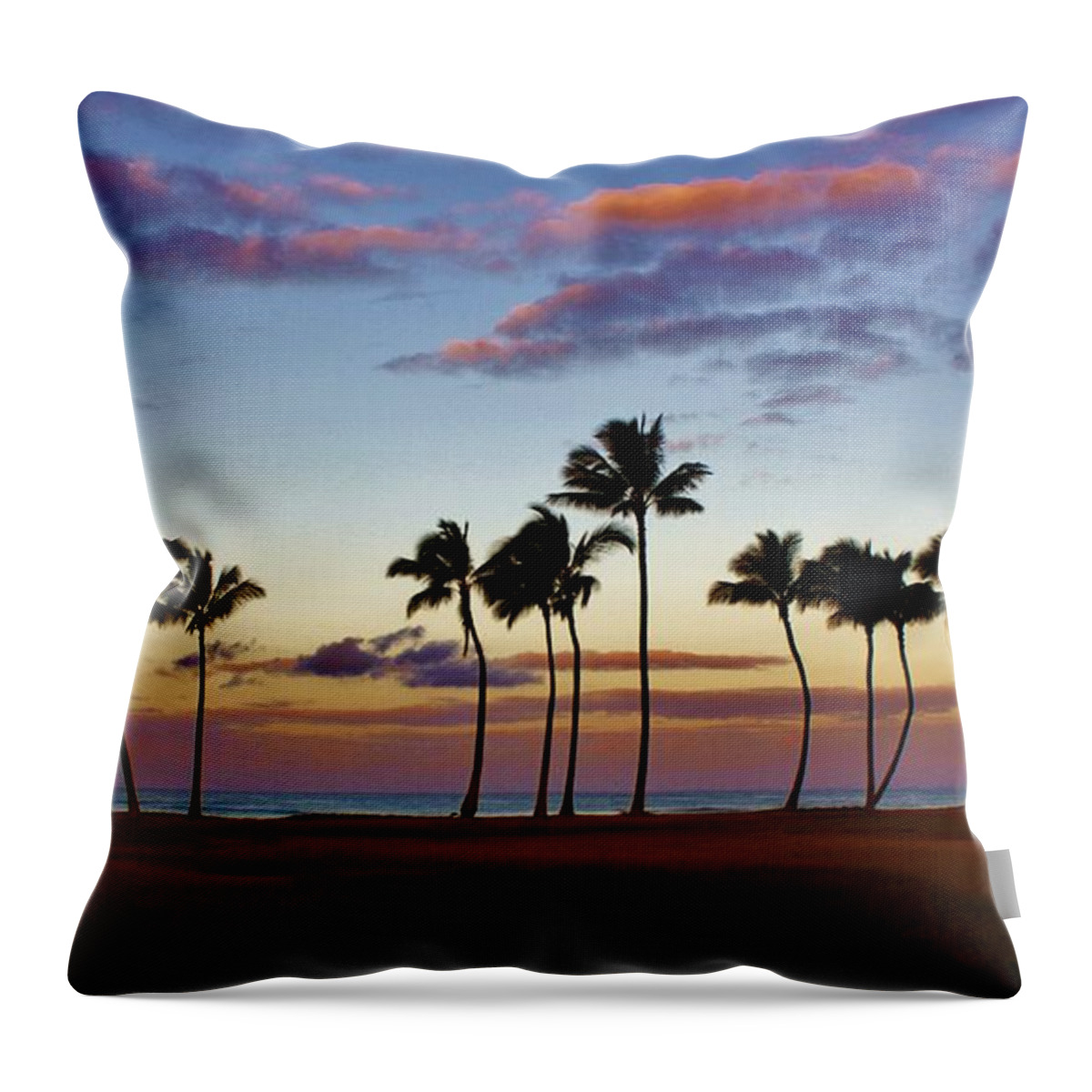 Ma'ili Beach Park Throw Pillow featuring the photograph Hawaiian Morning by Craig Wood