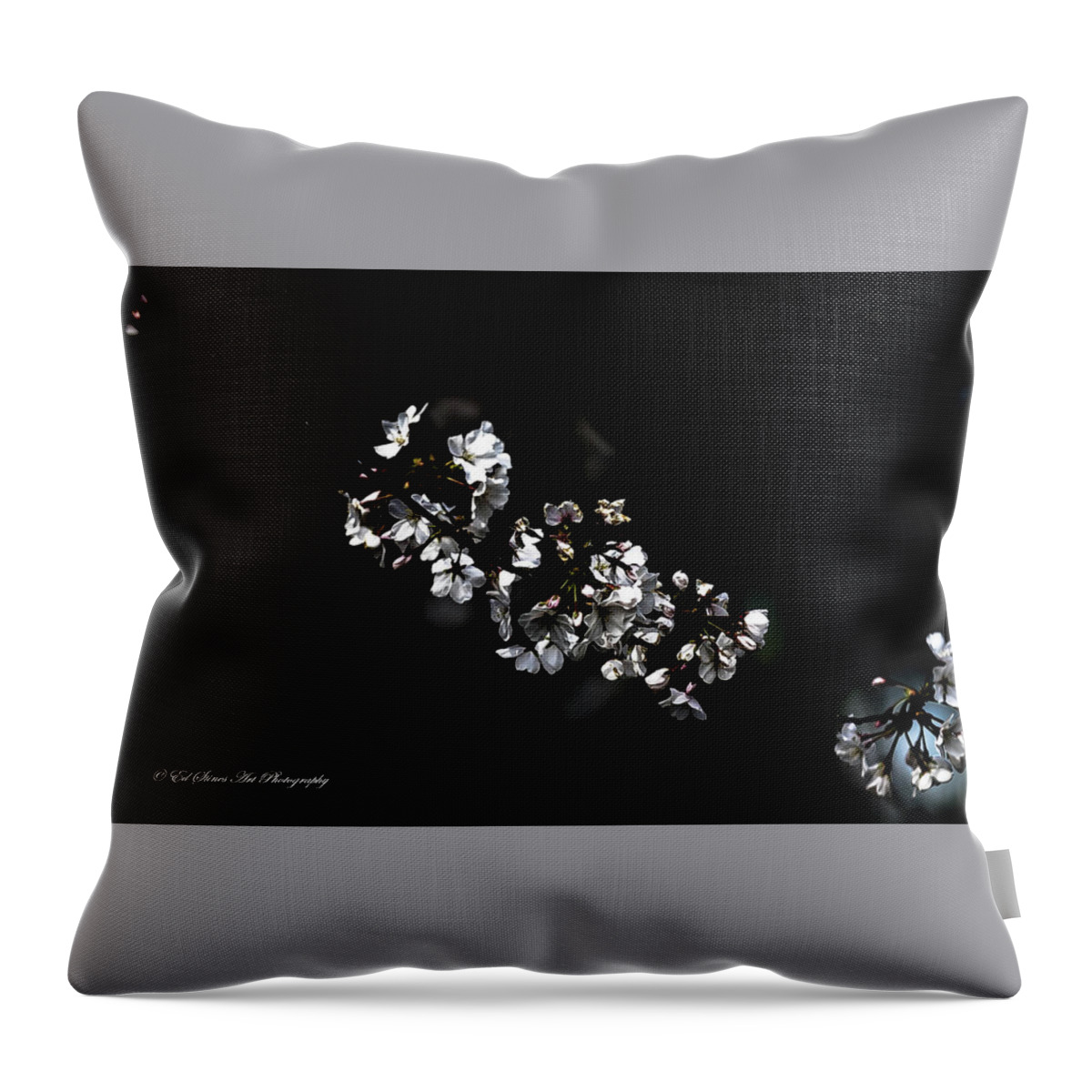 Flower Throw Pillow featuring the photograph Hawthorne Diamonds by Ed Stines
