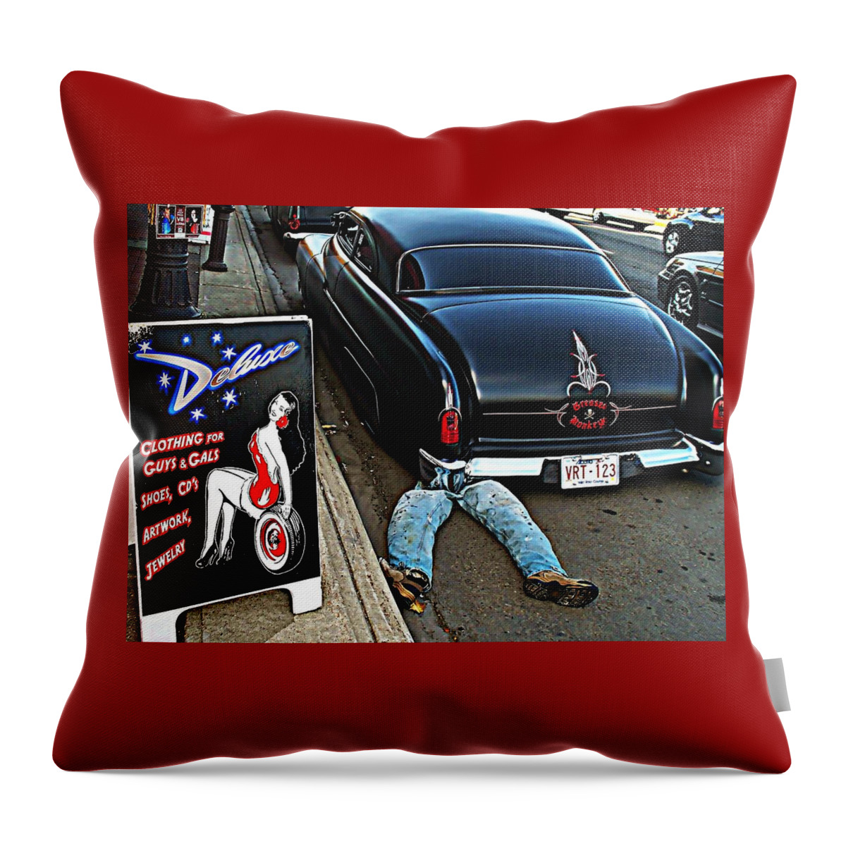 Fringe Throw Pillow featuring the photograph He Done Her Wrong by William Rockwell