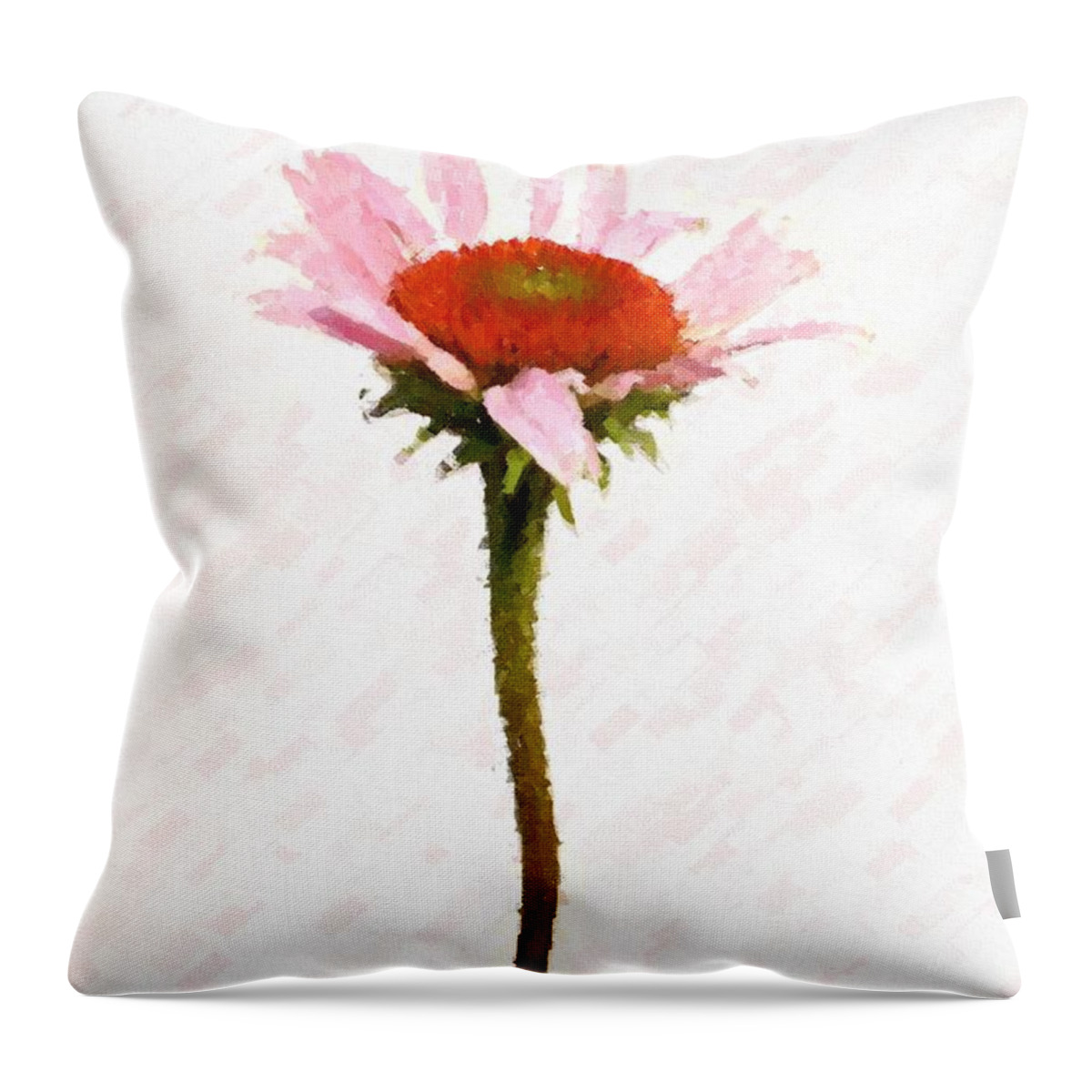 Caulk Throw Pillow featuring the photograph He Loves Me He Loves Me Not by Angie Tirado