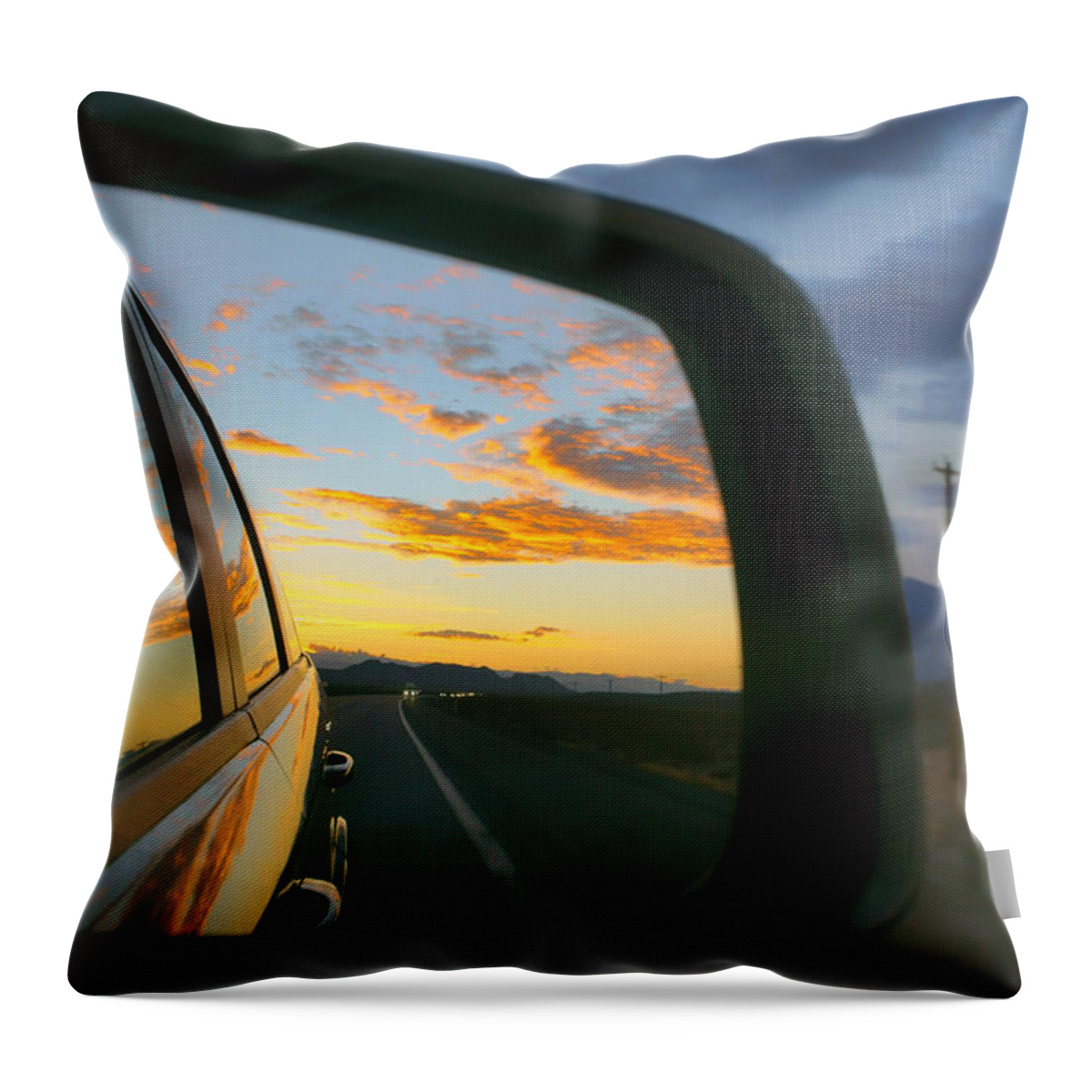 Sunset Throw Pillow featuring the photograph Heading East in the West - Nevada Sunset by Nikolyn McDonald