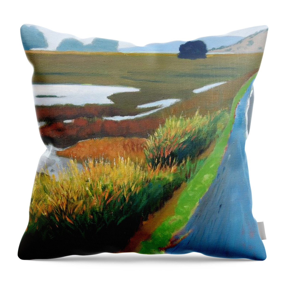 Road Throw Pillow featuring the painting Heading North by Gary Coleman