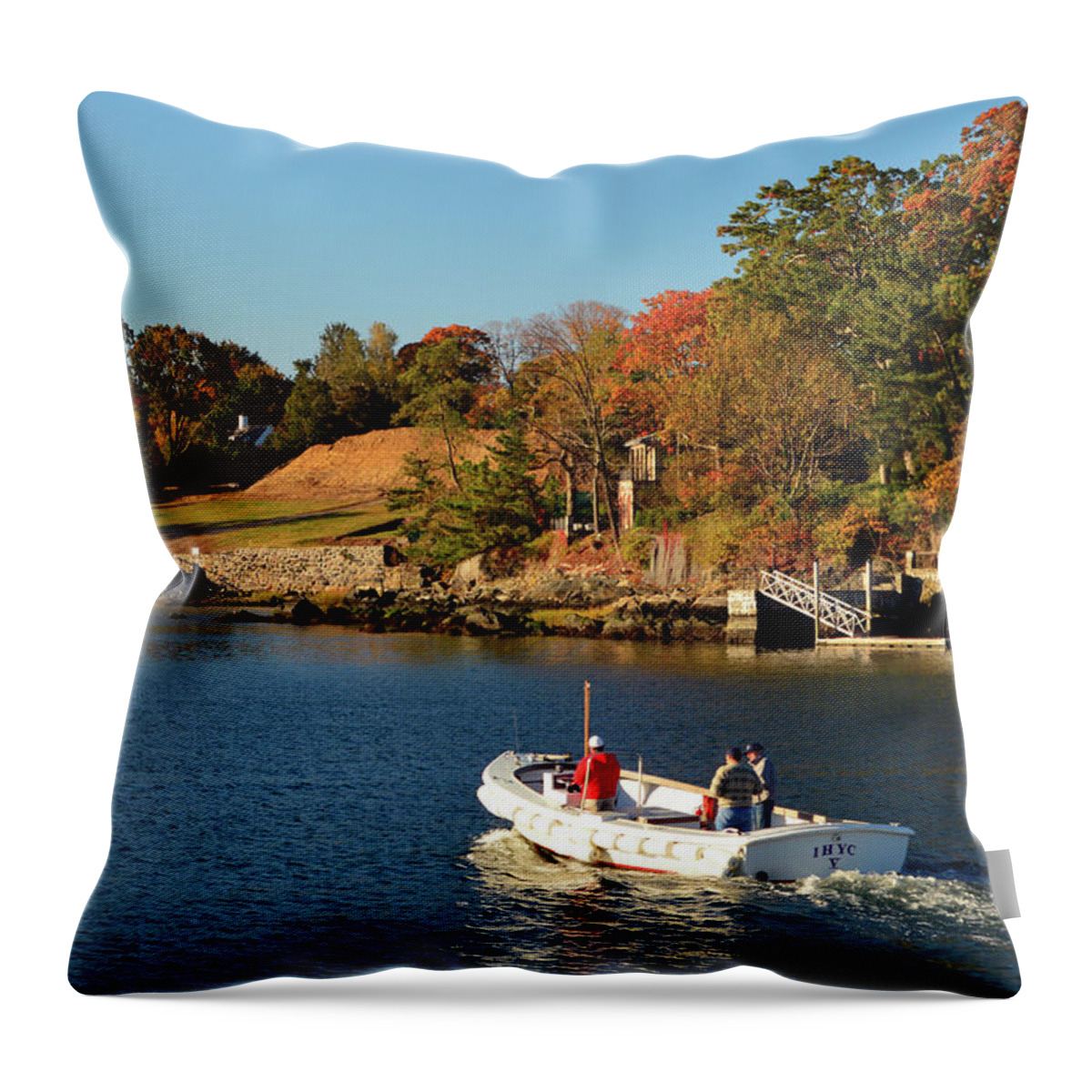 Greenwich Throw Pillow featuring the photograph Heading Out by James Kirkikis
