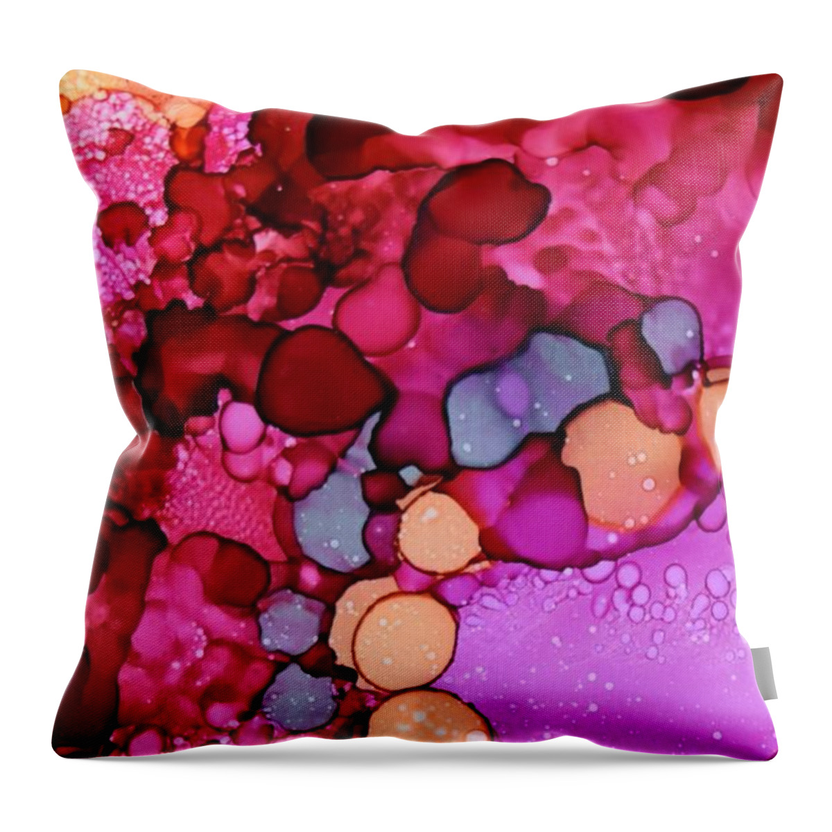 Abstract Throw Pillow featuring the painting Healing by Beth Kluth