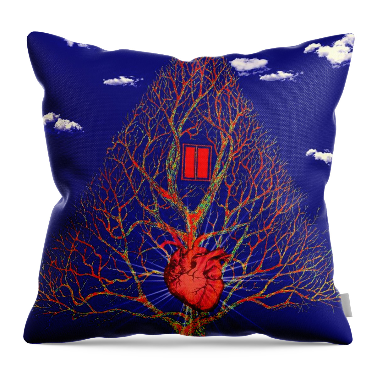 Love Throw Pillow featuring the digital art Heart Is The Abode Of The Spirit by Paulo Zerbato