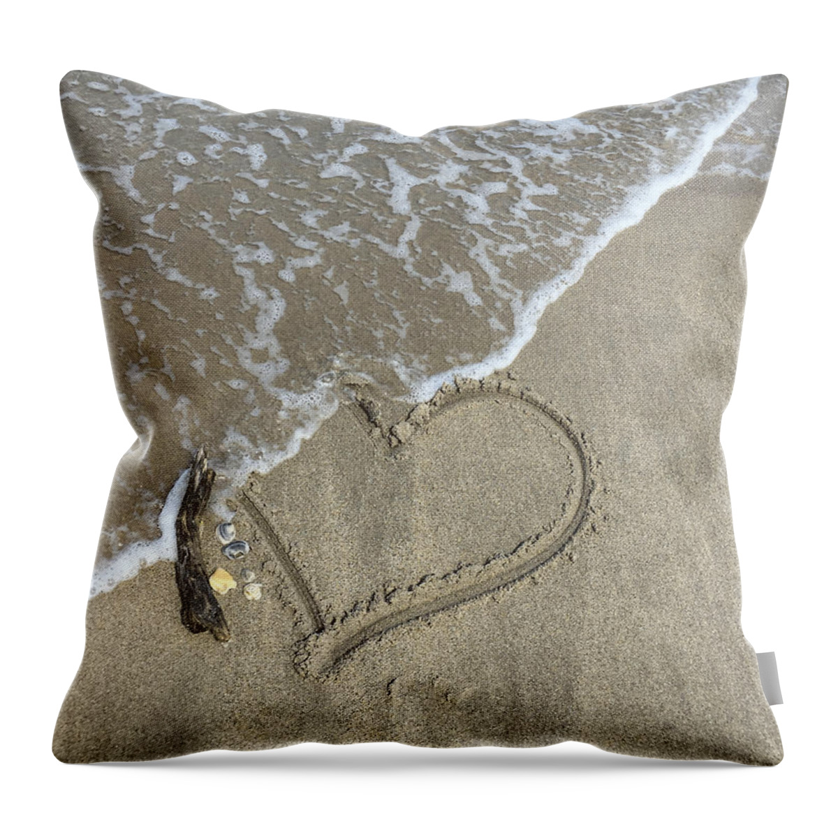 Heart Throw Pillow featuring the photograph Heart Lost by Arlene Carmel