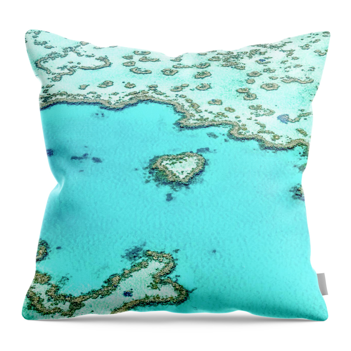 Australia Throw Pillow featuring the photograph Heart Of The Reef by Az Jackson