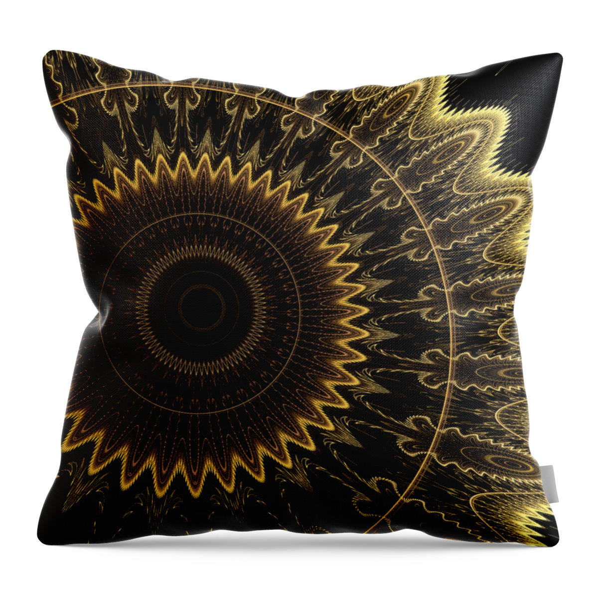 Vic Eberly Throw Pillow featuring the digital art Heart of the Sun by Vic Eberly