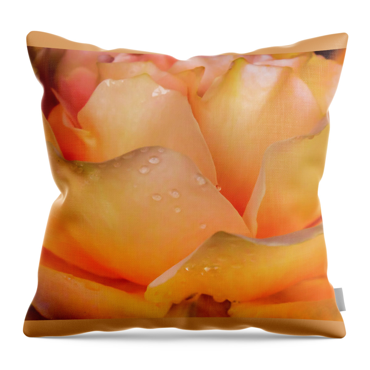 Rose Abstract Throw Pillow featuring the photograph Heaven Scent by Karen Wiles