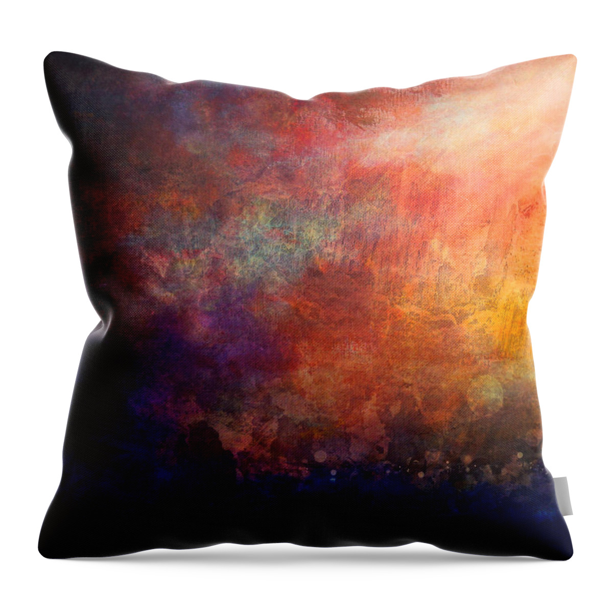 Light Throw Pillow featuring the digital art Heavenly light - Abstract art by Lilia S