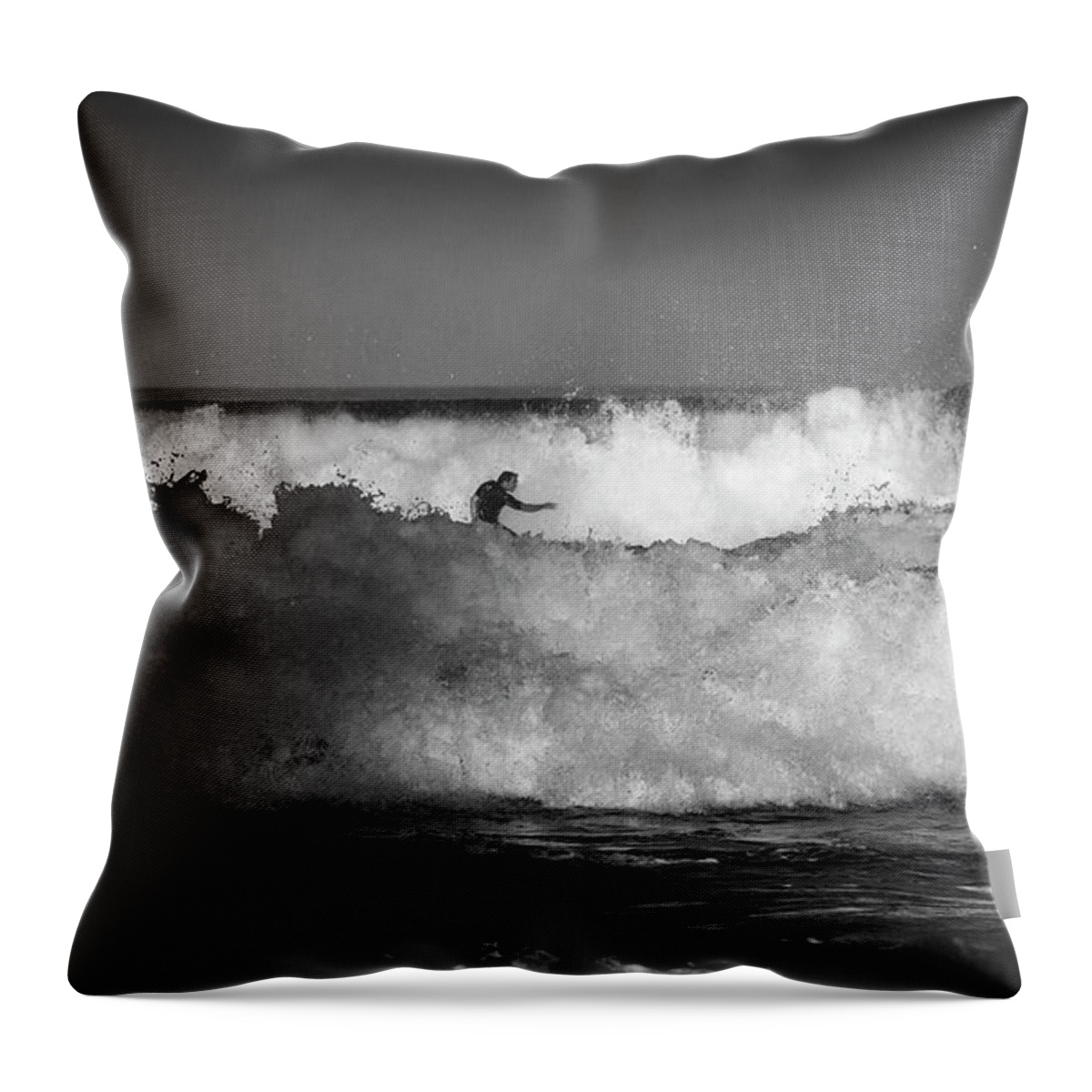 Heavy Surf Throw Pillow featuring the photograph Heavy surf at Avalon Beach by Sheila Smart Fine Art Photography