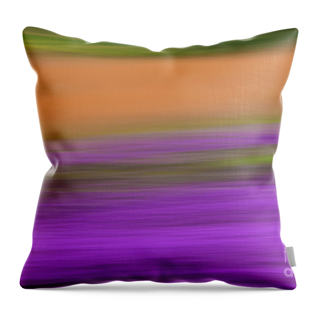 Abstract Throw Pillow featuring the photograph Henbit Abstract - D010049 by Daniel Dempster
