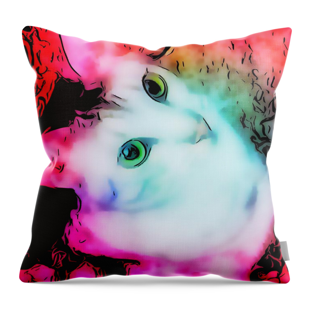 Ocicat Throw Pillow featuring the photograph Henry by Jenny Revitz Soper