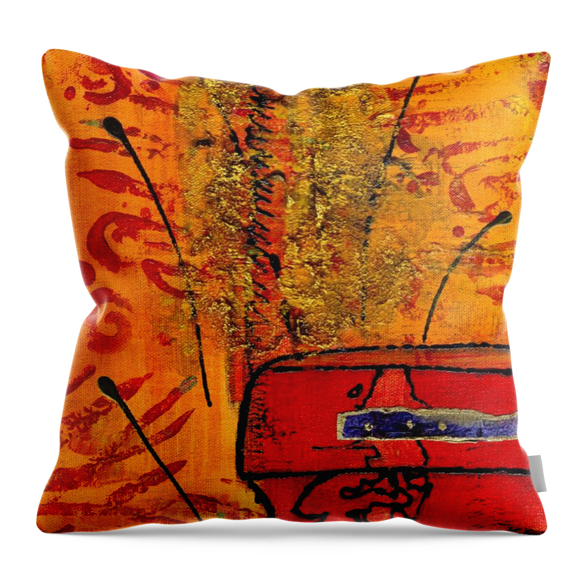Acrylic Throw Pillow featuring the painting Her Vase by Angela L Walker