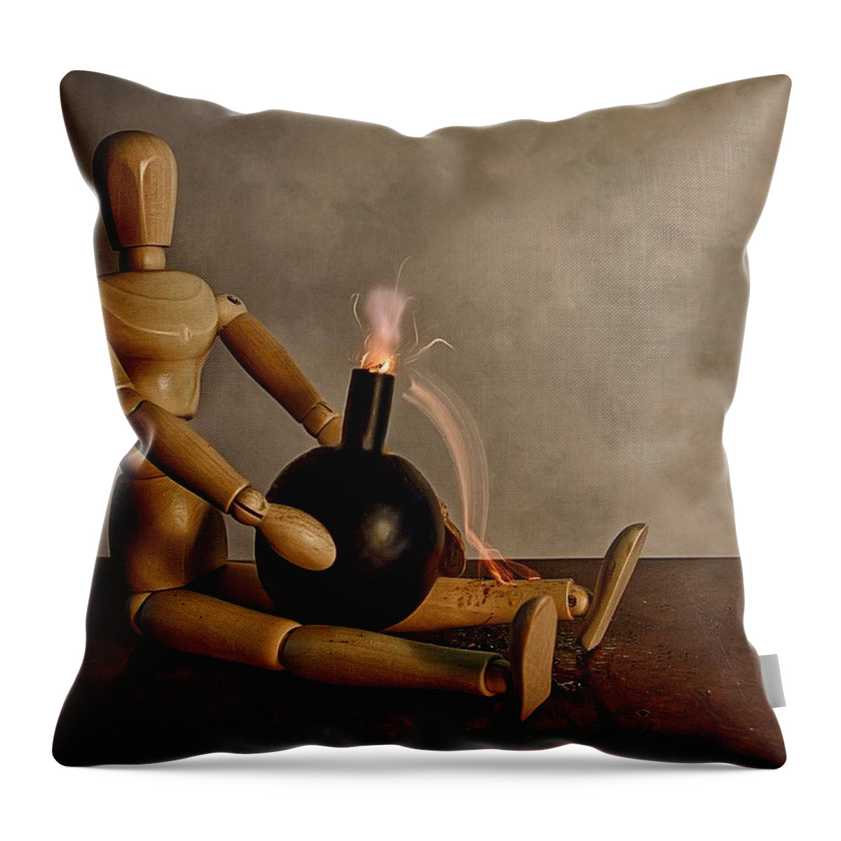 Woody Throw Pillow featuring the photograph Here Comes The Boom by Mark Fuller