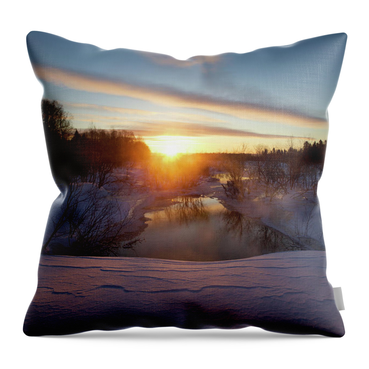 Landscape Throw Pillow featuring the photograph Here comes the sun by Alberto Audisio