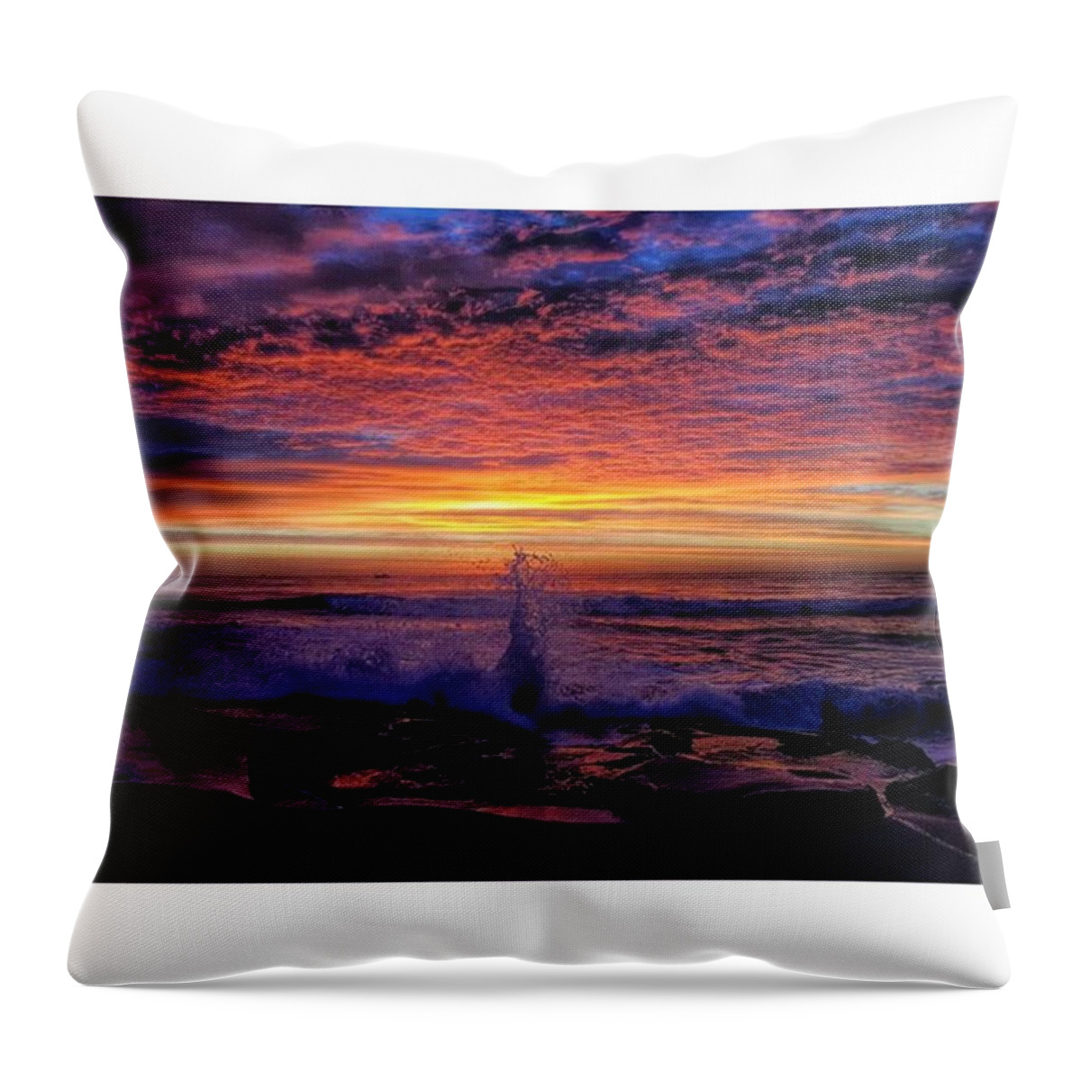 Reflection Throw Pillow featuring the photograph Here Comes The Sun by Lauren Fitzpatrick