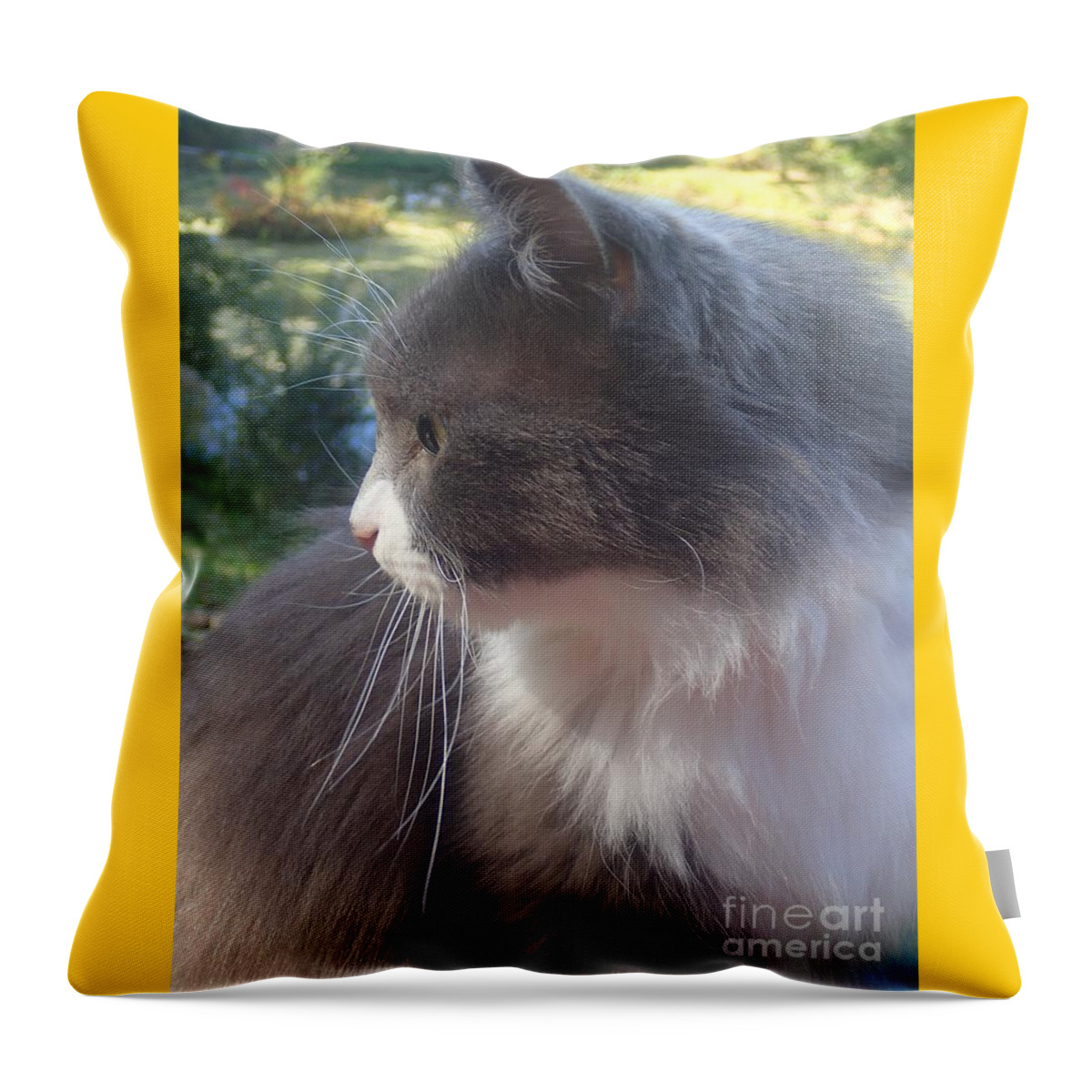 Flowers Throw Pillow featuring the photograph Here Kitty by Christina Verdgeline