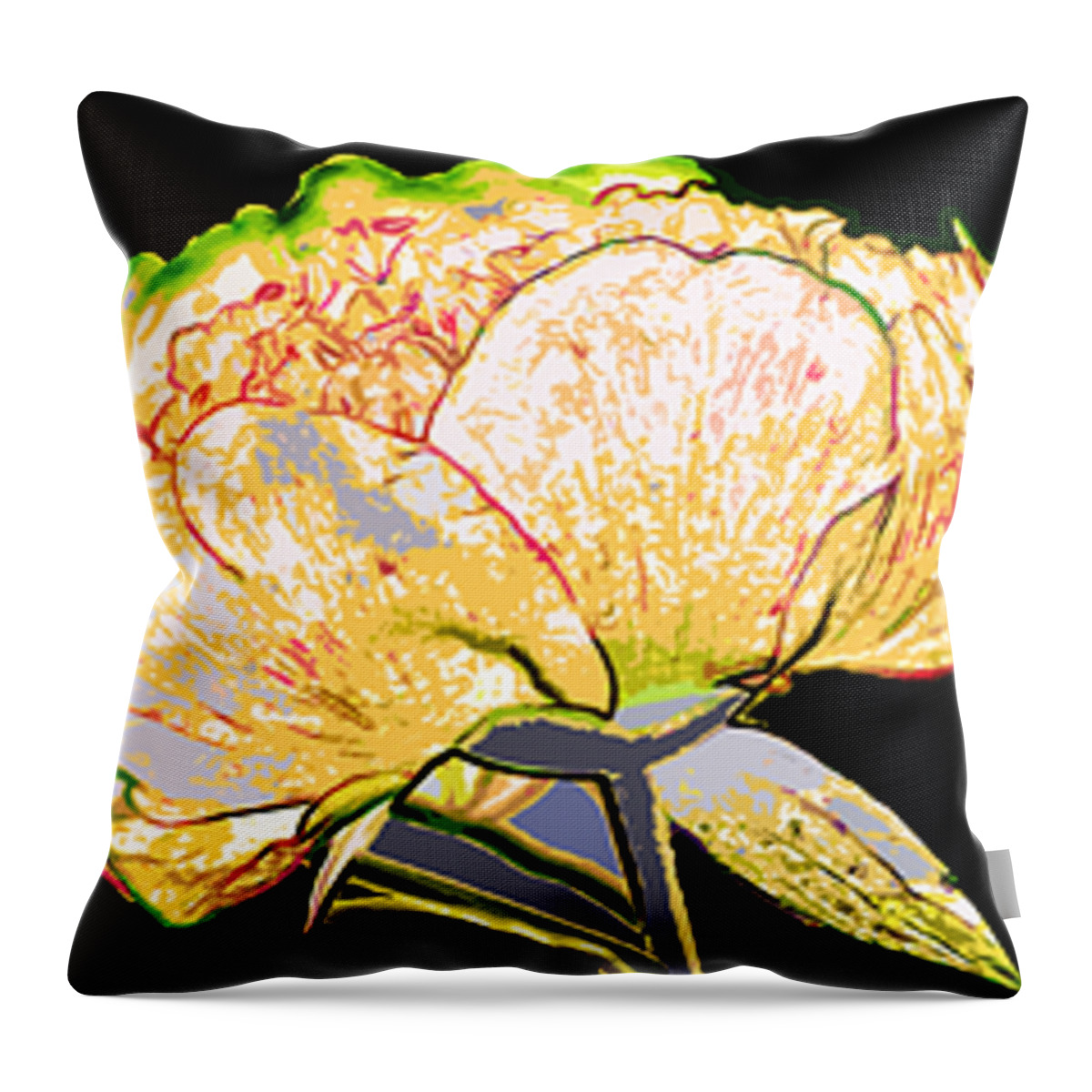 Peony Throw Pillow featuring the photograph Here Today and Gone Tomorrow Triptych by Angelina Tamez