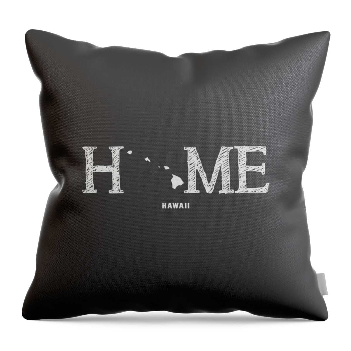 Hawaii Throw Pillow featuring the mixed media HI Home by Nancy Ingersoll