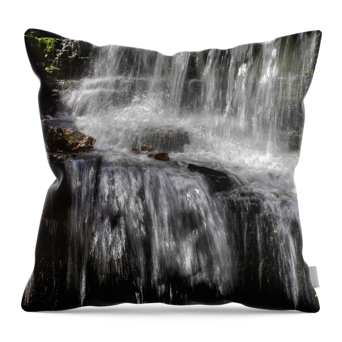 Minnesota Throw Pillow featuring the photograph Hidden Falls Sparkles by Rikk Flohr