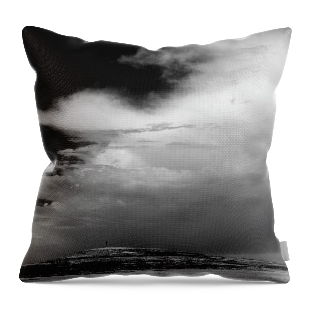 Hill Top Throw Pillow featuring the photograph Hill Top Cross by Brian Duram