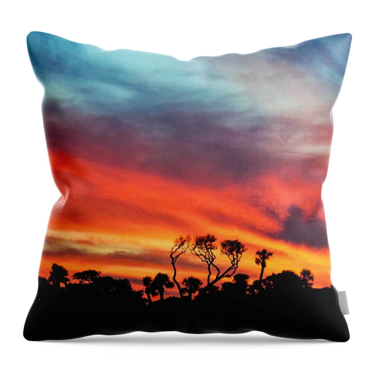 Sunset Throw Pillow featuring the photograph Hilton Head Sunset 2 by Mary Ann Artz