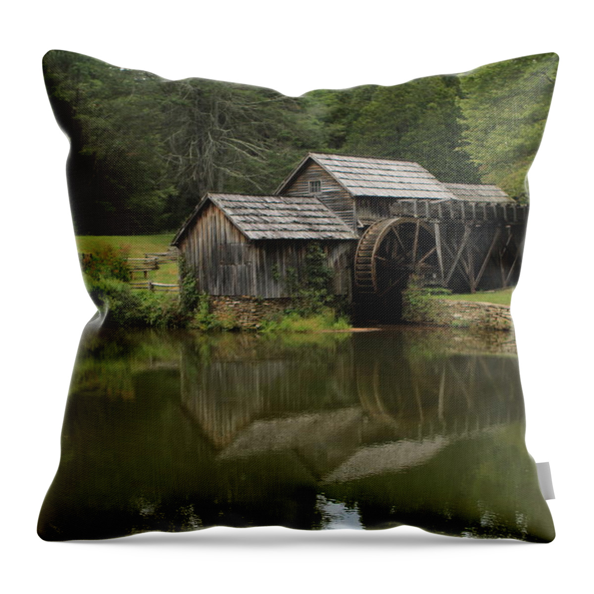 Mill Throw Pillow featuring the photograph Historic Mill by Karen Ruhl