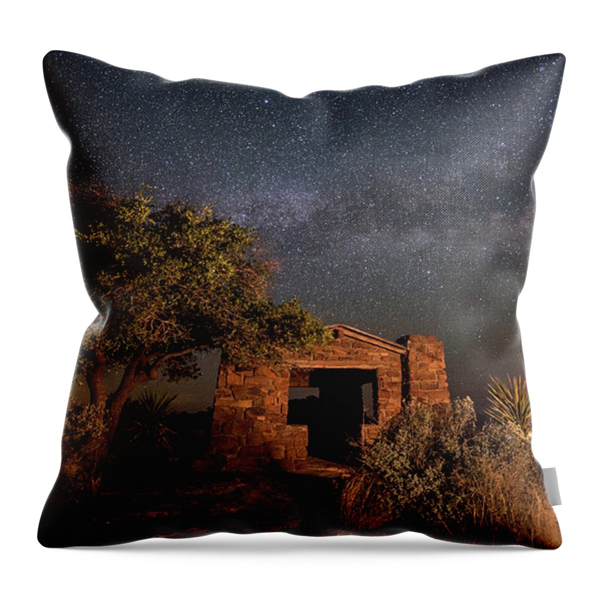 Night Sky Throw Pillow featuring the photograph History Under the Stars by Melany Sarafis
