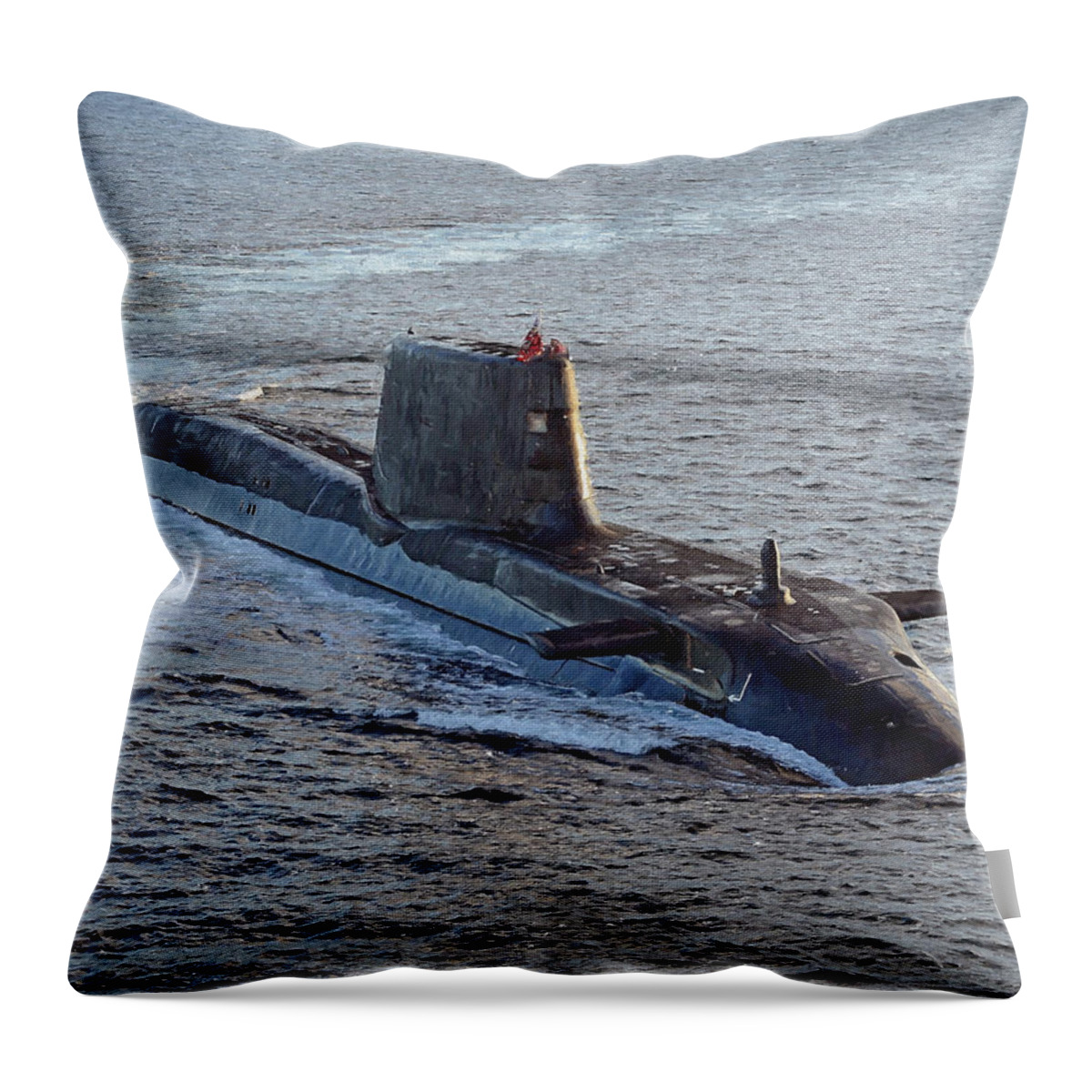 Astute Class Throw Pillow featuring the digital art HMS Ambush by Roy Pedersen