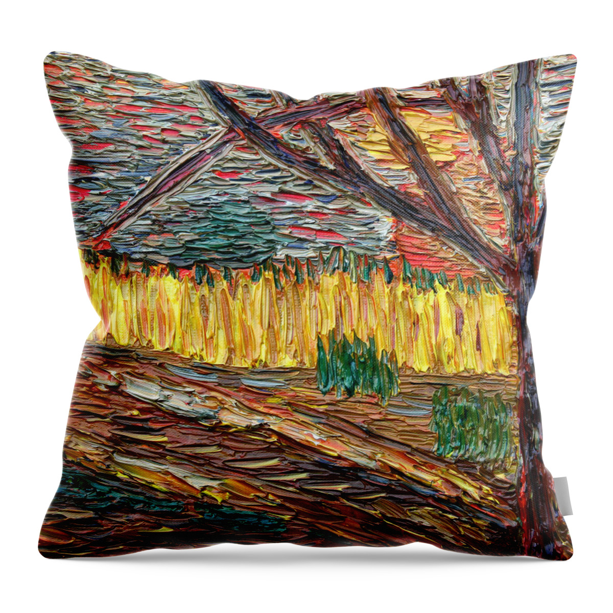 Inspiration Throw Pillow featuring the painting Hold the Thought Firmly... by Vadim Levin