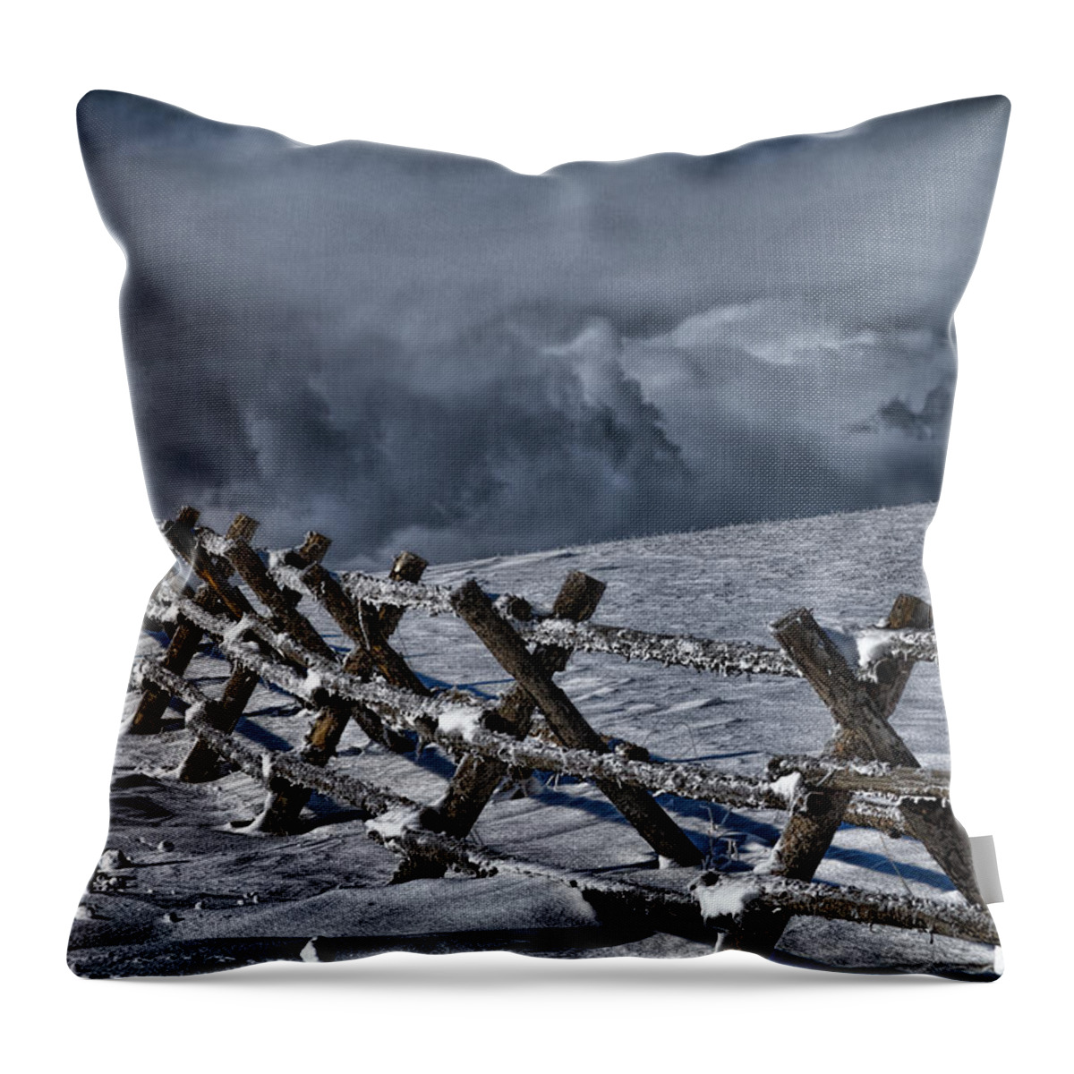 Landscape Throw Pillow featuring the photograph Holding Back the Storm by Alana Thrower