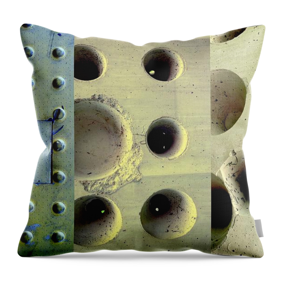 Holes Throw Pillow featuring the photograph Holey Wholes by Marlene Burns