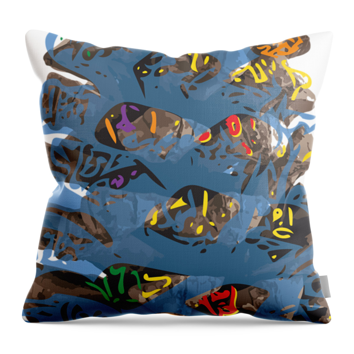 Locally Grown Pine Cones Throw Pillow featuring the photograph Holiday Blue Cone by Stan Magnan