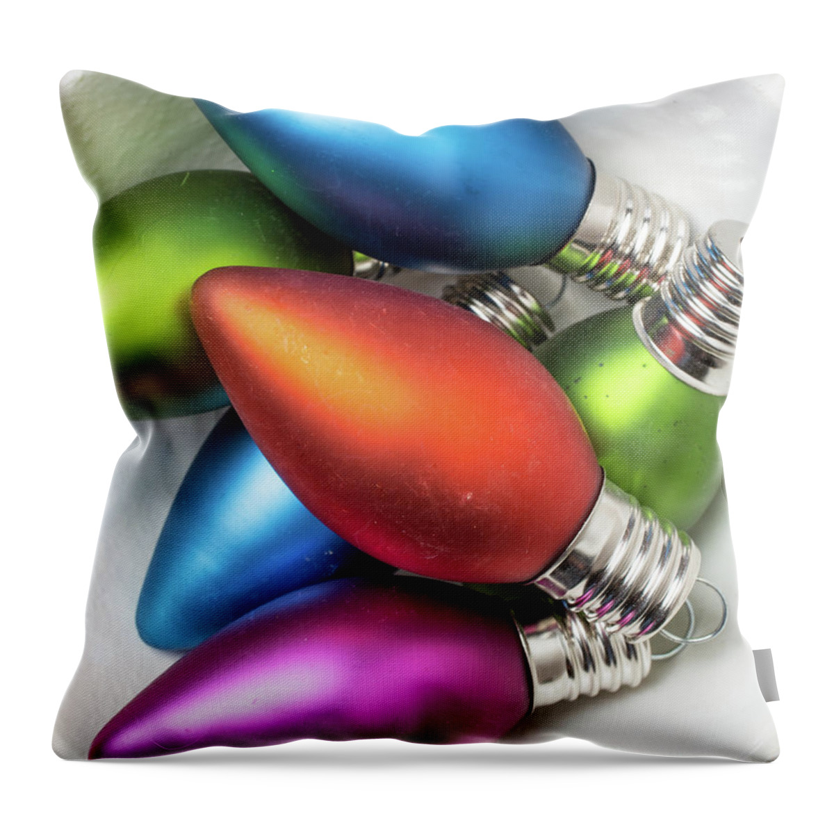 Christmas Throw Pillow featuring the photograph Holiday Christmas Lights by Edward Fielding