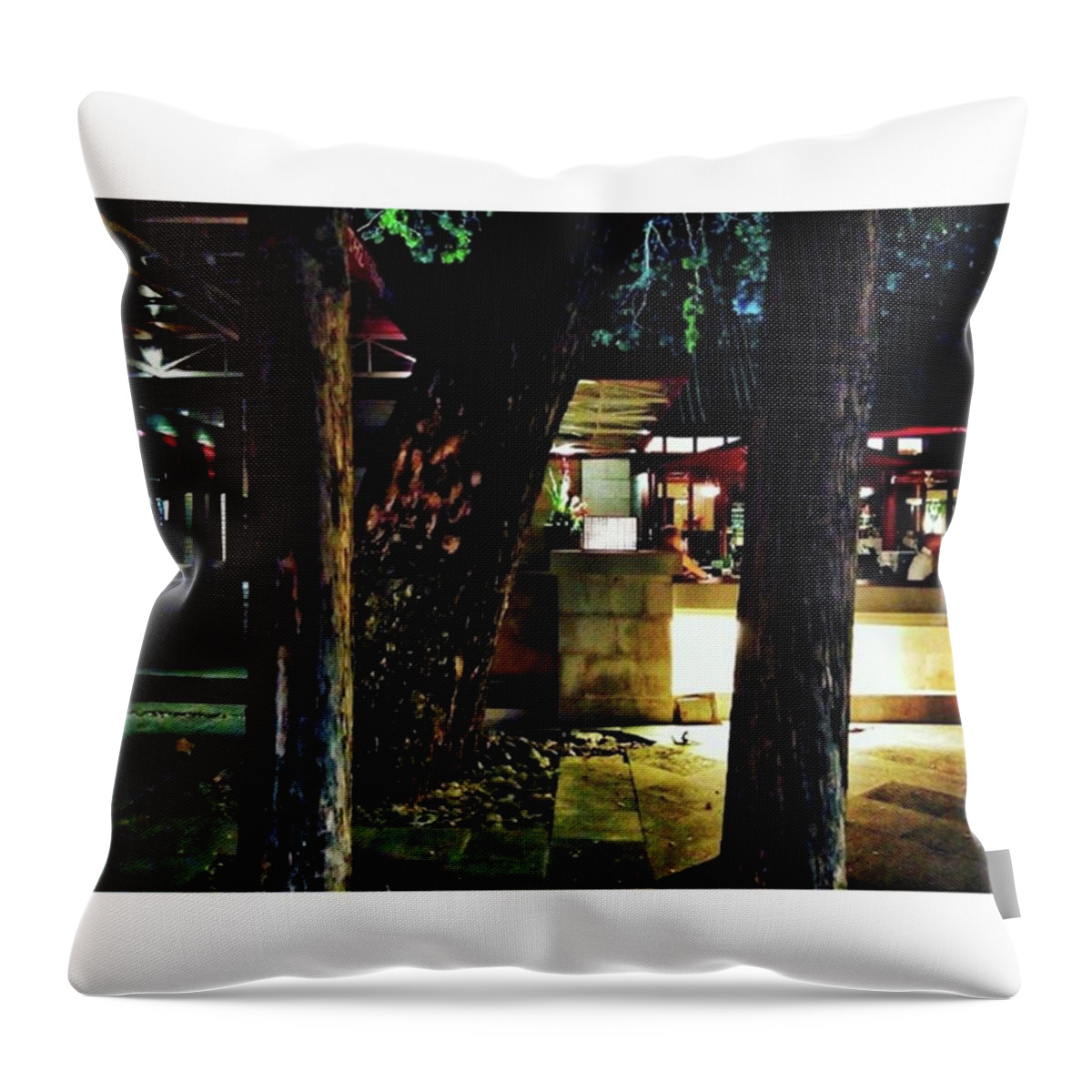 Travelandrestaurant Throw Pillow featuring the photograph #holidayseason: Let Me Light Up Your by Loly Lucious